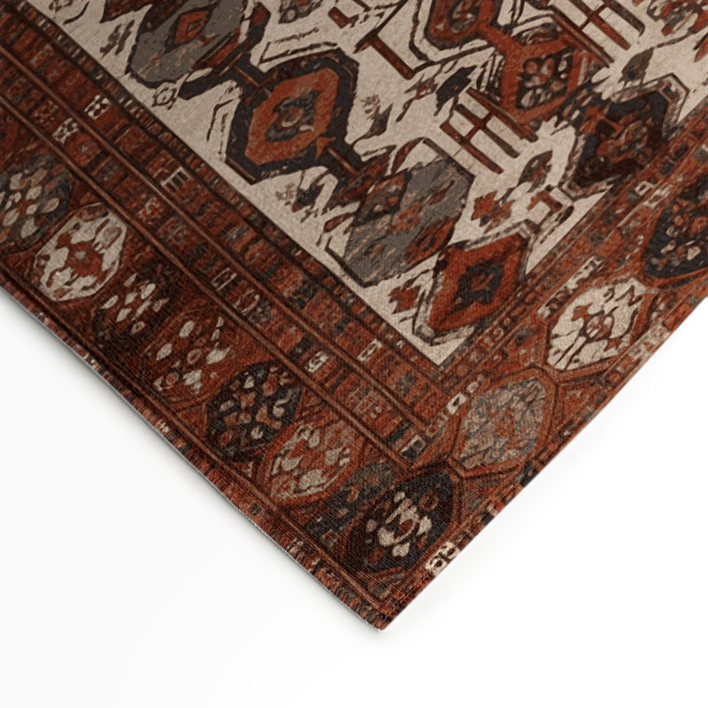 Tapis turc intérieur et extérieur brun, Rectangulaire 3 pi x 5 pi