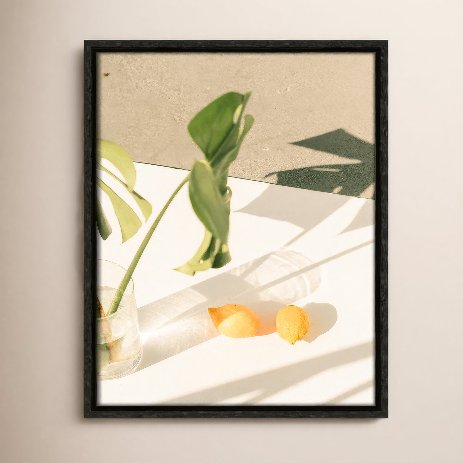 Citrus & Palms by Chandra Oh, Espresso Framed, 15.5'' H x 12.5'' W x 2'' D