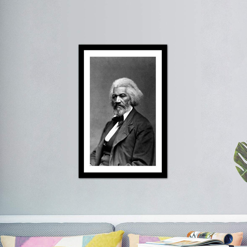«Frederick Douglass Portrait», photographie encadrée, H 24 po x l 16 po x P 1 po, Papier encadré noir