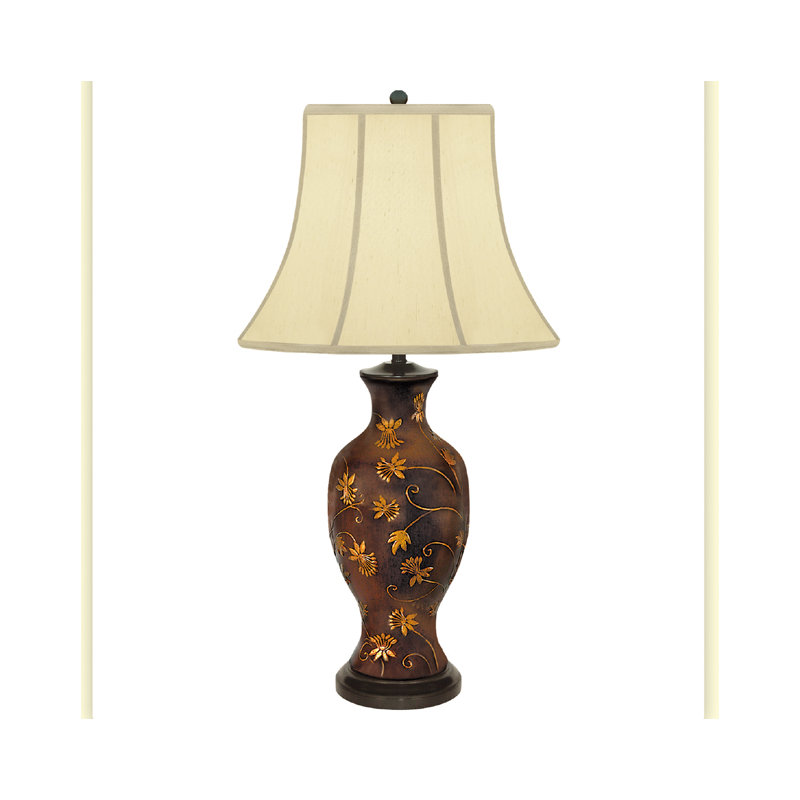 Lampe de table en porcelaine peinte à la main Flowervine 34 "