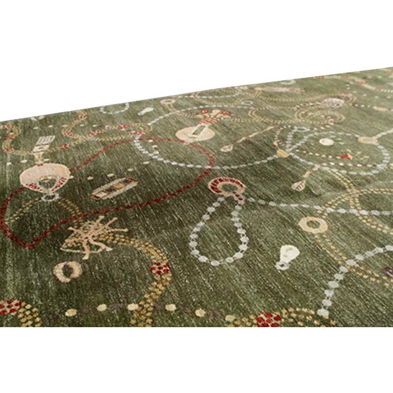 Hand Woven Wool Abstract Area Rug