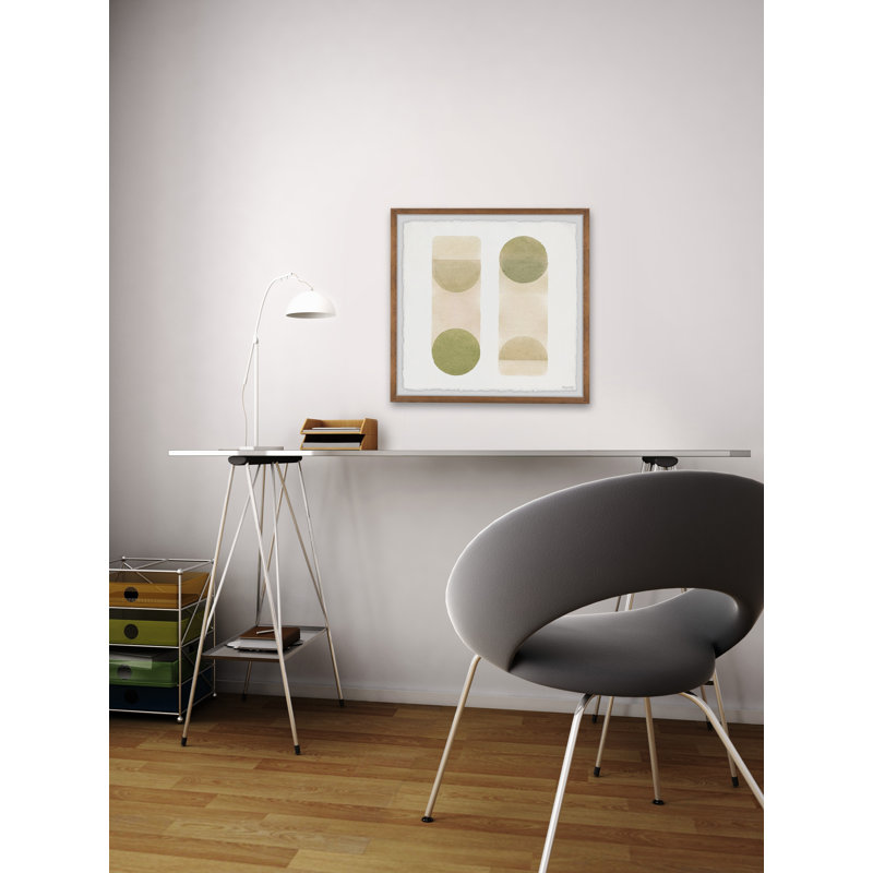 Dark Green Propellers - Single Picture Frame Painting, 41cm H x 41cm W x 3.81cm D
