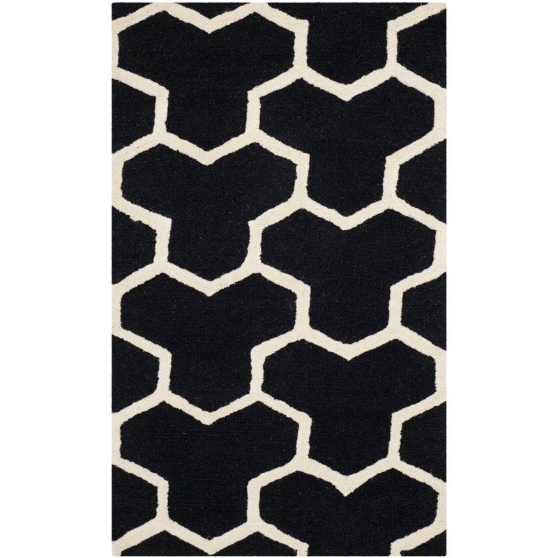 Sanyla Cambridge Hand Tufted Wool Geometric Rug, Rectangle 3' x 5'