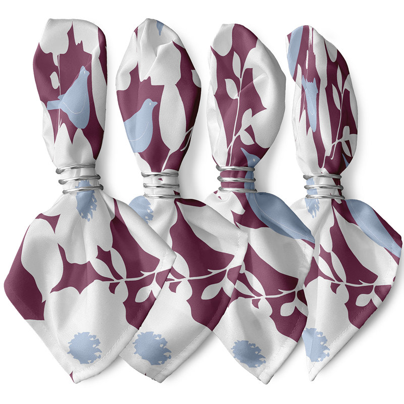 Chatrine Mod floral Napkins, Purple