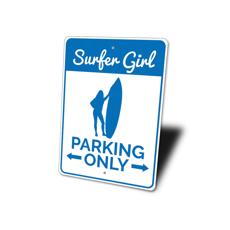 Enseigne de surfeuse en aluminium, H 14 po x l 10 po x P 0,04 po