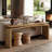 65 Inch Rustic Farmhouse Console Table, Solid Wood Veneer Sofa Table with Split Sled Base, Long Entryway Table for Living Room Hallway-106267557