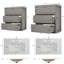 Ensemble de meuble-lavabo double 60 po, armoire de salle de bain avec deux lavabos en céramique séparés, tiroirs pleine extension et glissières de tiroir encastrées à fermeture en douceur-1280924684