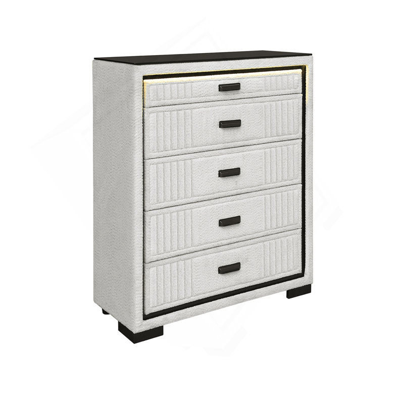 Commode blanche et noire Isaïe