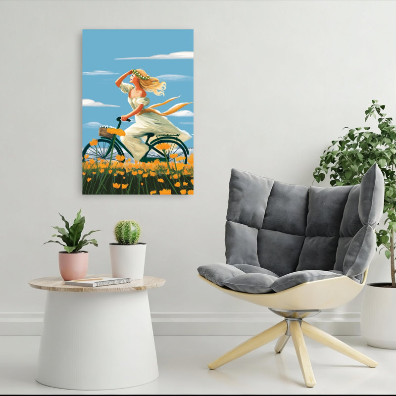 Impression d'art mural abstrait printemps été, 36" H x 24" W