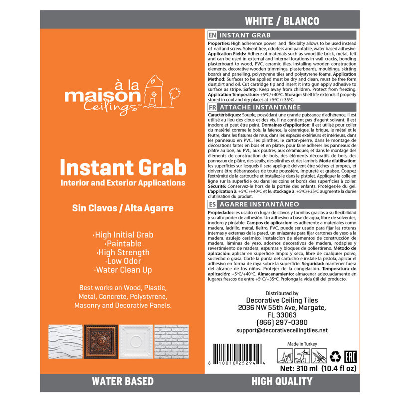 Instant Grab Contractor Pack Water Based Adhesive