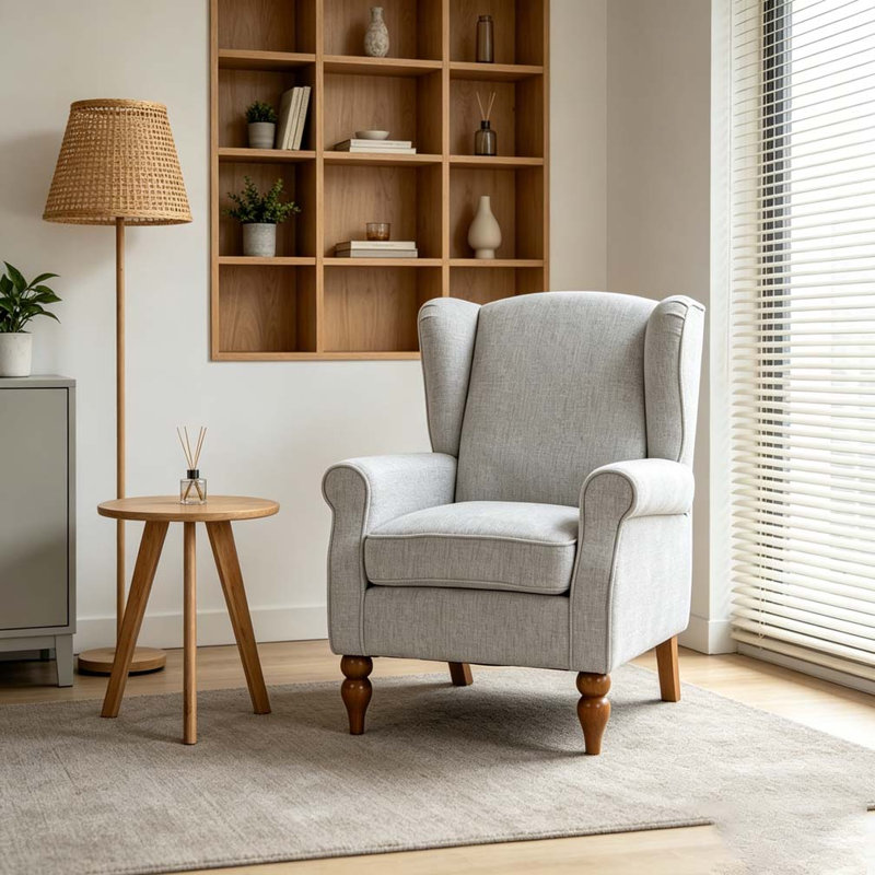 Ensemble de table basse et fauteuil, Beige