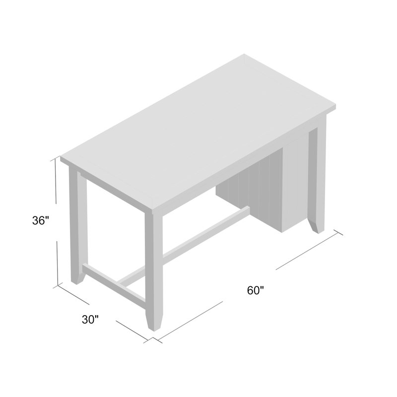 Destinee 5 Piece Counter Height Solid Wood Dining Set