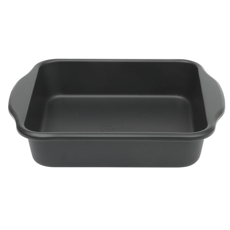 Moule à gâteau carré en acier au carbone antiadhésif noir mat 8 pouces Oster Teston Collection Platinum