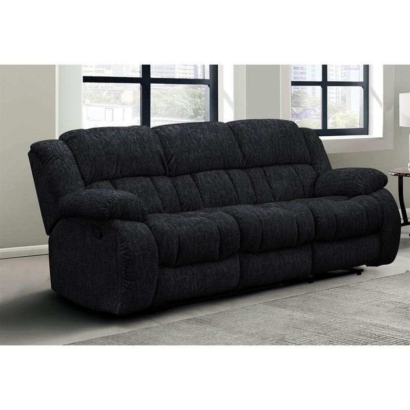 Canapé inclinable STONIC Ebony, Noir, noir, noir, noir