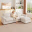Canapés modulaires confortables en chenille, conception modulaire pour salon moderne