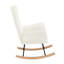 Chaise berçante en velours crème