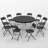 11-Piece Fold-In-Half Card Table – Kitchen, Wedding Event Set-111835992-111835993