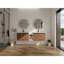 Meuble-lavabo mural 72 po avec lavabo de comptoir en résine et 1 tablette de rangement, 4 portes à fermeture douce (KD-Packing)-130419077