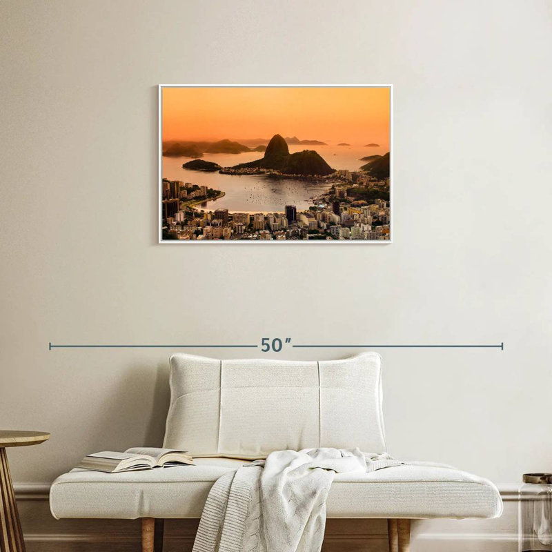 Rio de Janeiro, Cadre flottant blanc, 31 po x 21 po