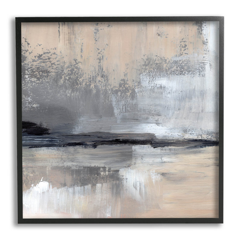 Abstrait paysage abstrait, estampe numérique encadrée par Jennifer Paxton Parker, Giclée encadrée noir minuit