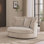 Fauteuil demi-tonneau rembourré de 55 po de largeur