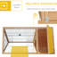 Cage compacte portative pour renards roux 46 po x 24 po jaune