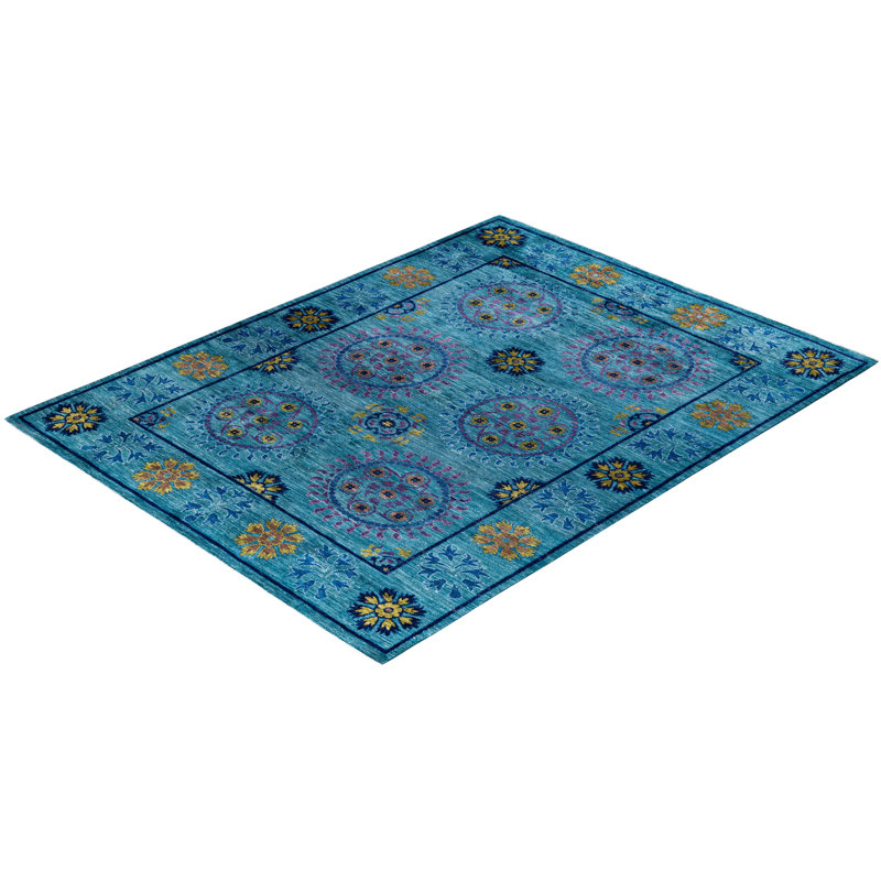 Overyed One-of-a-Kind Rectangle 6'2" X 8'3" Hand Knotted Area Rug