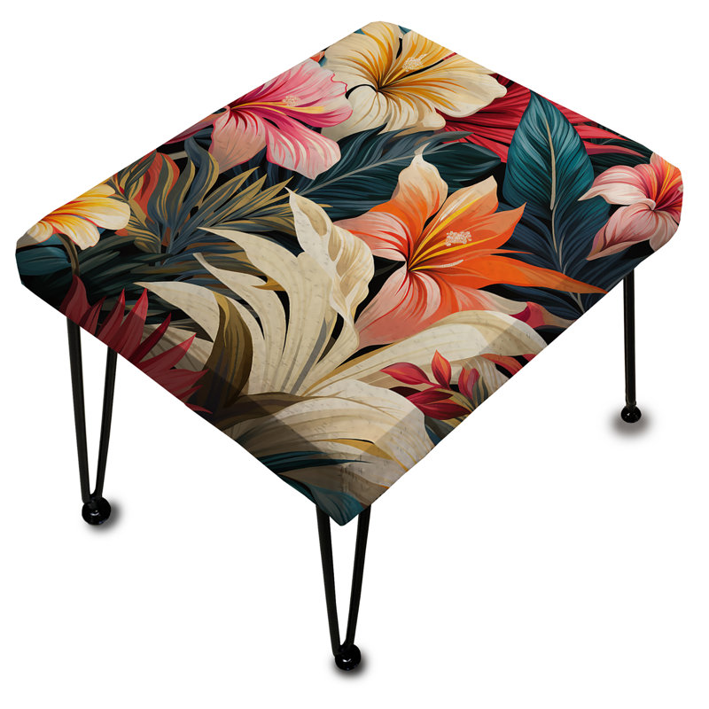 Motif botanique tropical moderne - Repose-pieds rectangulaire botanique