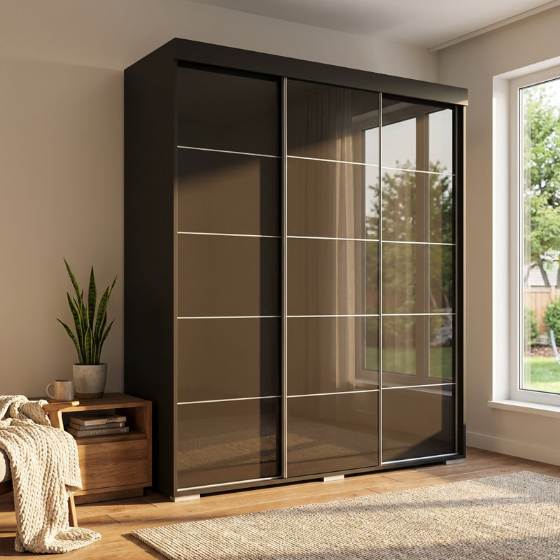 Garde-robe noire 71 po Aria, Noir