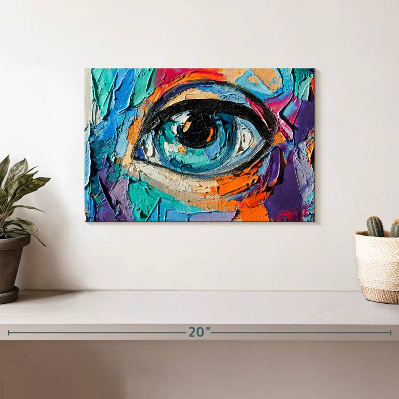 Leisha Abstract Eye Oil, 8" H x 12" W