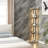 64" Fancy Edge Corner Display Floor Lamp with Shelves and 3-in-1 Dimmable LED-498258859