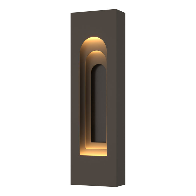Procession Arch Aluminum Outdoor Flush Mount, 27.5" H x 8" W x 3.9" D, Coastal Dark Smoke, Coastal White