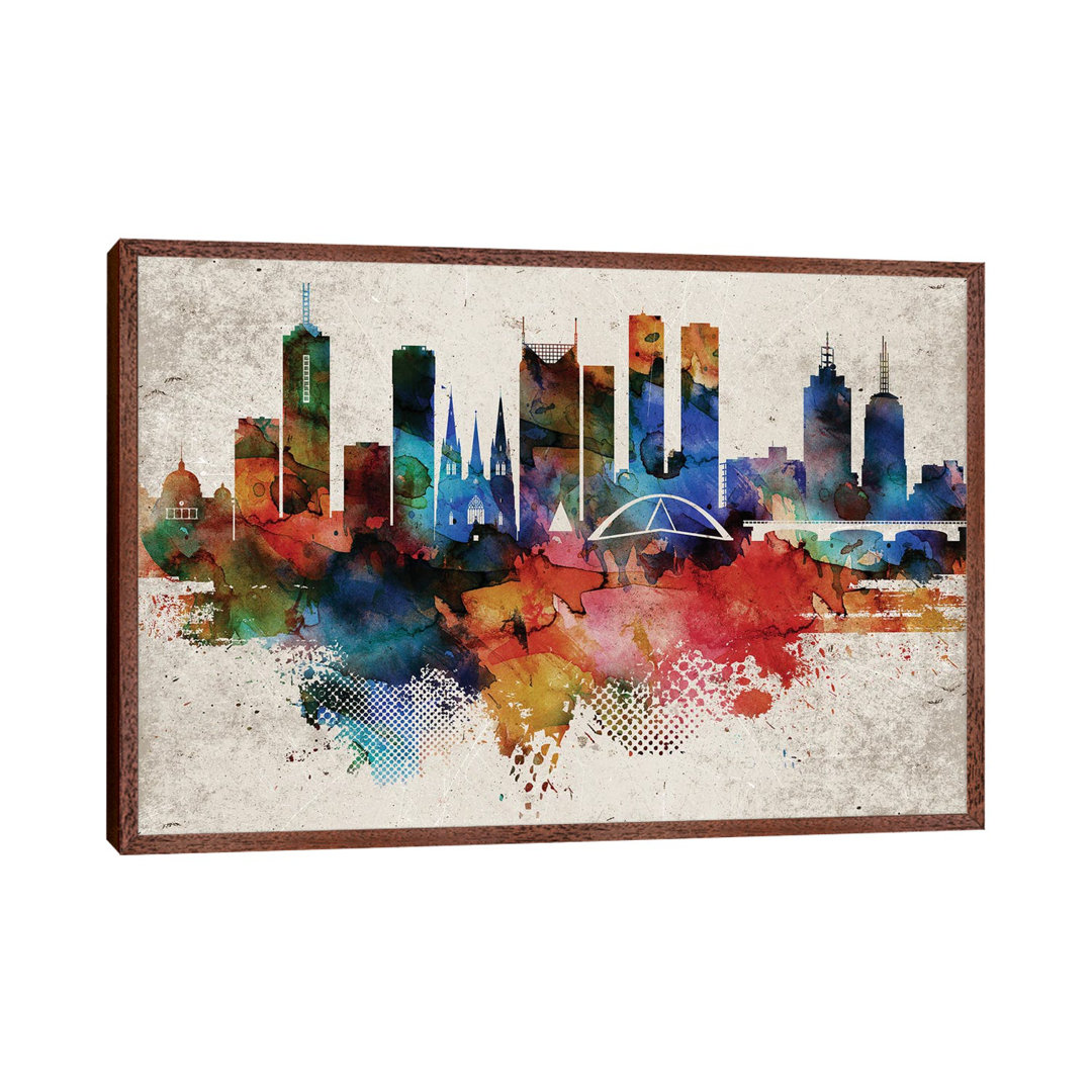 Melbourne Abstract by WallDecorAddict - Wrapped Canvas Gallery-Wrapped Canvas Giclée