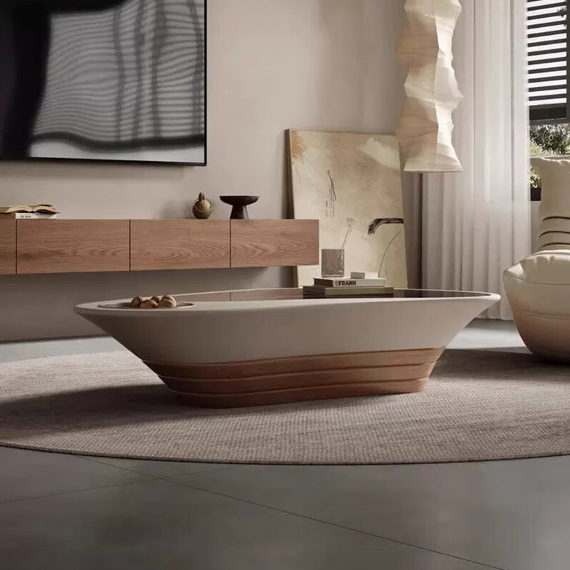Modern irregular-shaped coffee table