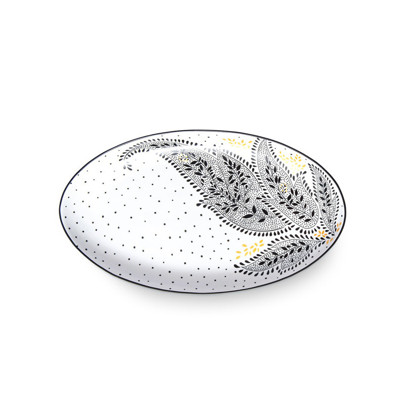 Sara Miller, Artisanne Noir - Serving Platter, 18.2 cm H x 31.7 cm L x 31.7 cm W