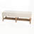 Rectangular Upholstered Linen Fabric Ottoman Bench