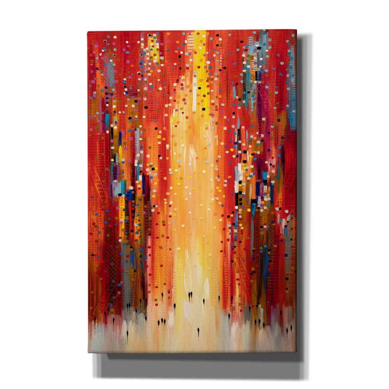 «Red Sky» par Ekaterina Ermilkina, art mural sur toile, H 26 po x l 40 po x P 2 po