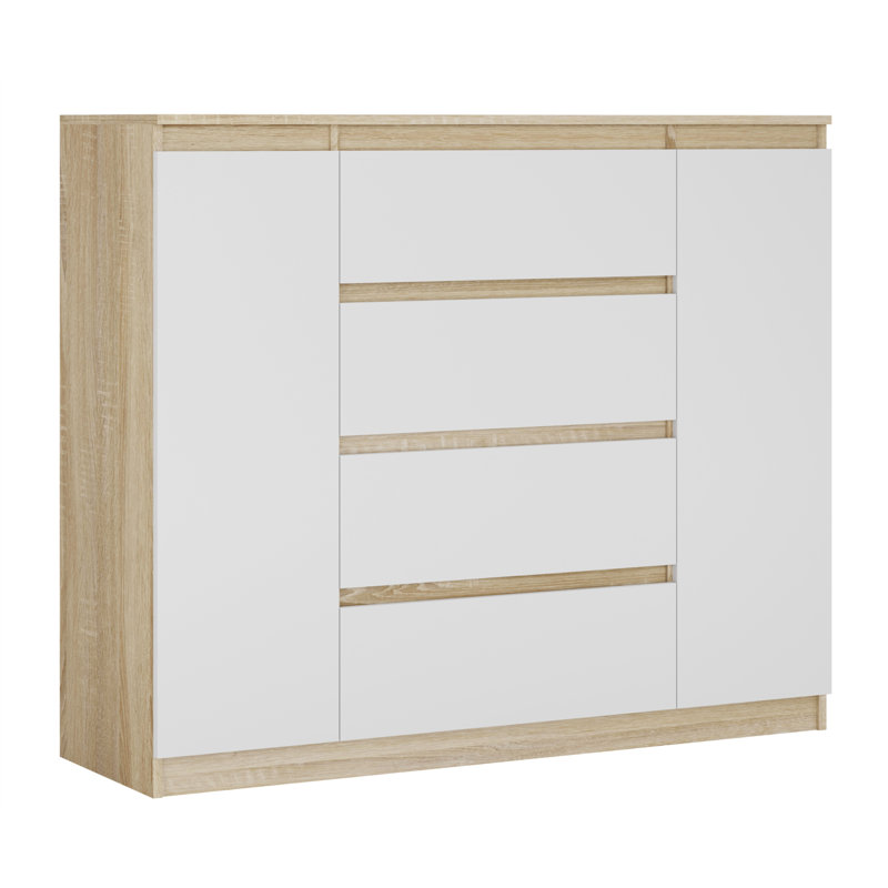 Douglasland Chest of 4 Drawers, Brown/White
