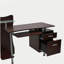 Bureau d'ordinateur avec rangement brun chocolat