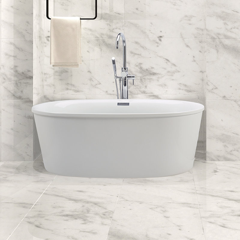 Adel 1 57.25" Freestanding Air Bathtub, White