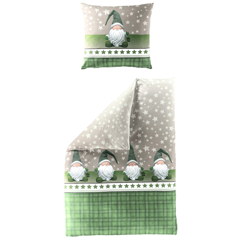 6915 Flannel Geometric Shapes Duvet Cover Set with Pillow Shams Included