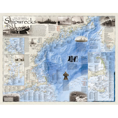 Shipwrecks of the Northeast Wall Map