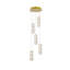 Luminaire suspendu cylindrique à 5 lumières DEL avec accents de cristal Alfee-1315811572