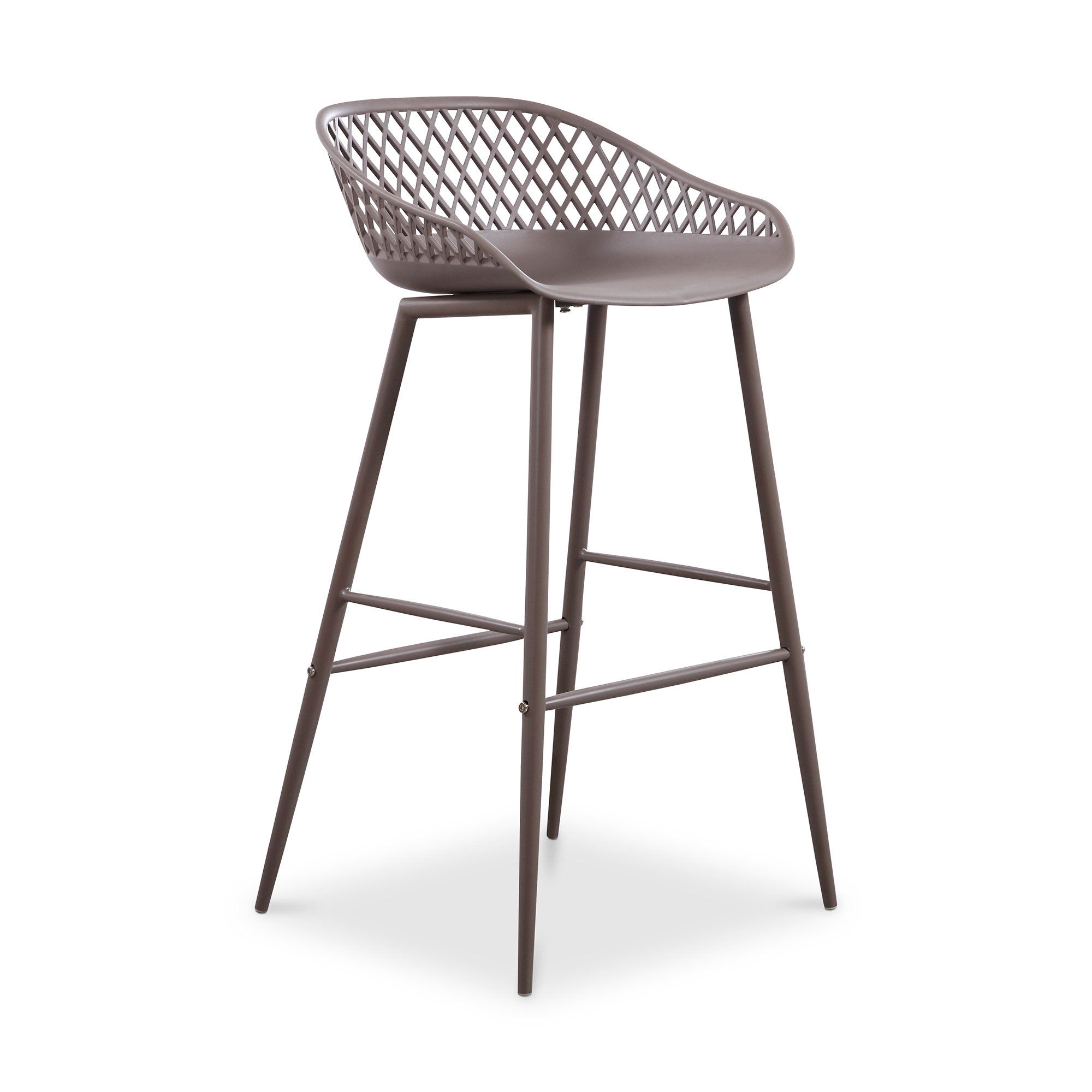 Newark Patio Bar Stool, Taupe, 29"