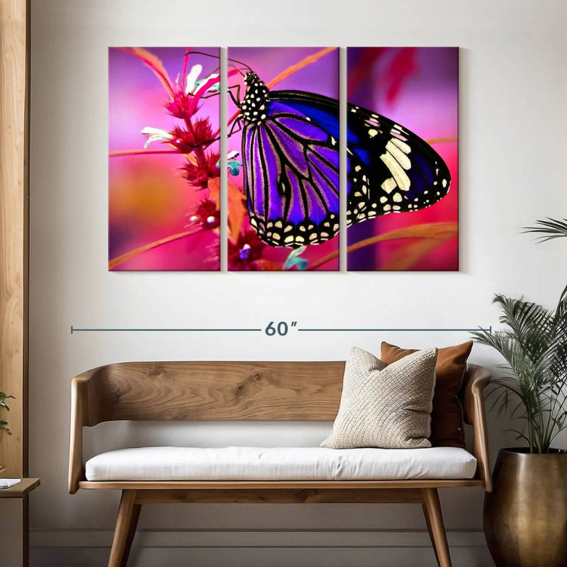 Gorgeous Purple Butterfly, 32" H x 50" W