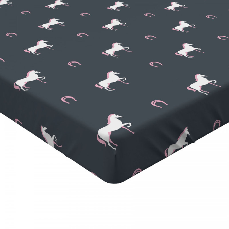 Horses Microfiber Fitted Sheet, Queen Fitted Sheet