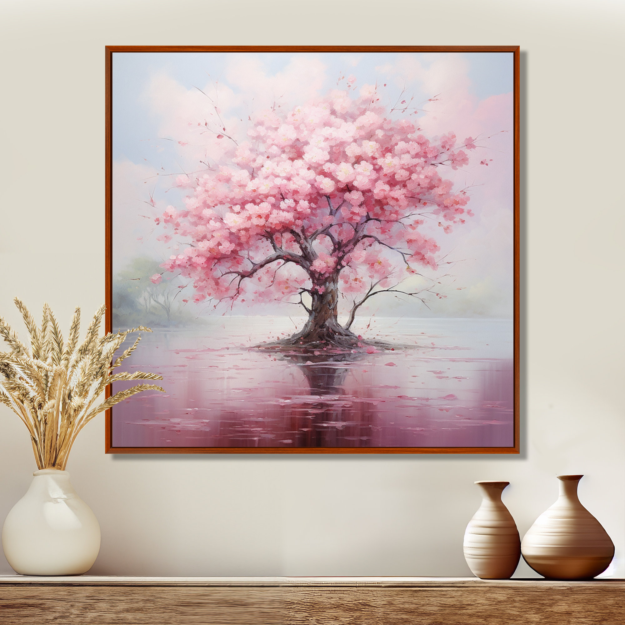 Red Barrel Studio® Pink Cherry Blossom Romantic Impression III - Cherry ...