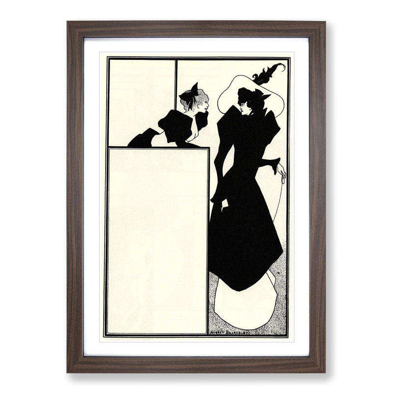 The Spinsters Crip by Aubrey Beardsley - Framed Print, Walnut Framed, 65cm H x 48cm W x 2cm D