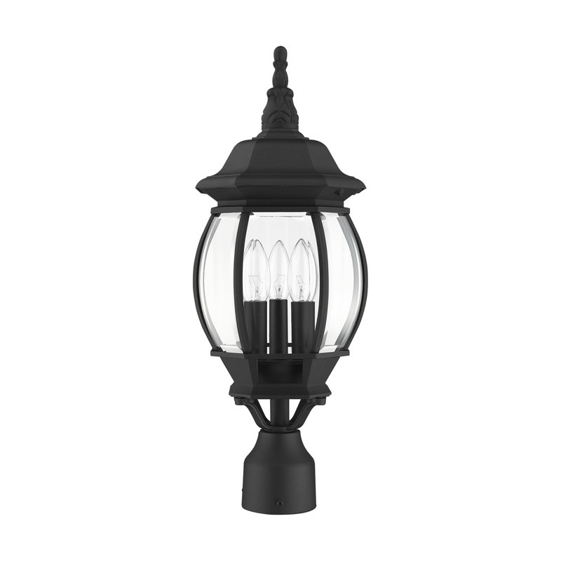 Tête de lanterne d'extérieur 3 lumières Kelly, Noir texturé