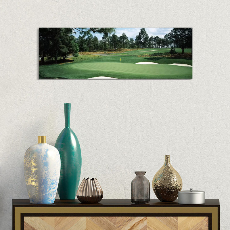 Golf Course, Pine Needles Golf Course, Southern Pines, Moore County, North Carolina, USA by Panoramic Images - Wrapped Canvas Panoramic Print